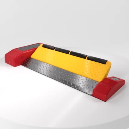 Steel Design Smart Low-Profile Parking Lock (red and yellow)