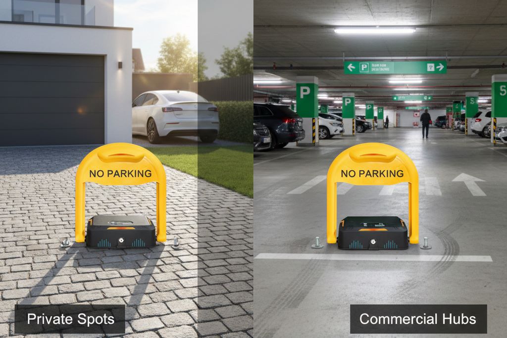 flat design parking lock